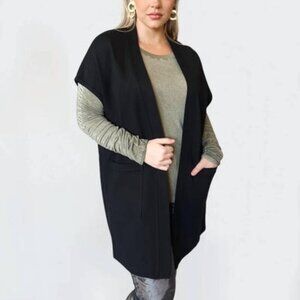 NWT Black tunic vest in Ponte knit by Clara Sunwoo
